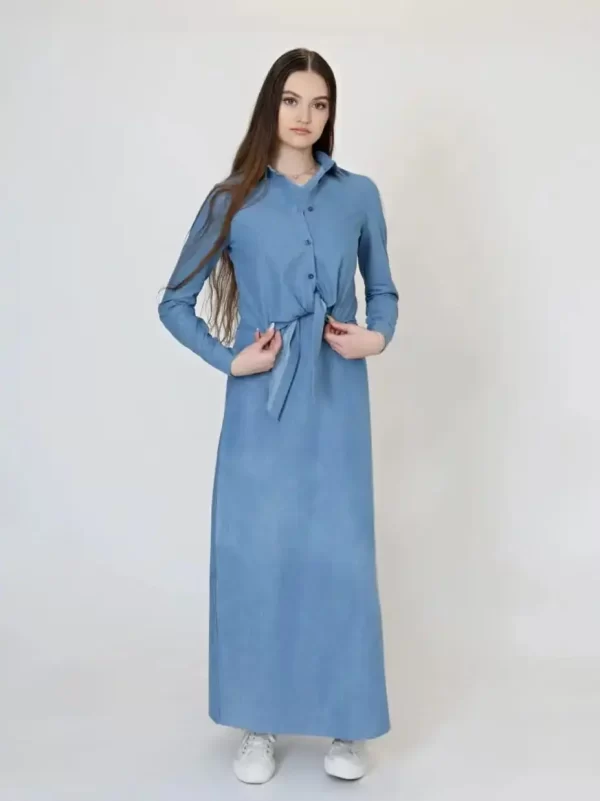 ⁦חולצת קשירה מבד וורוד⁩ – תמונה ⁦5⁩