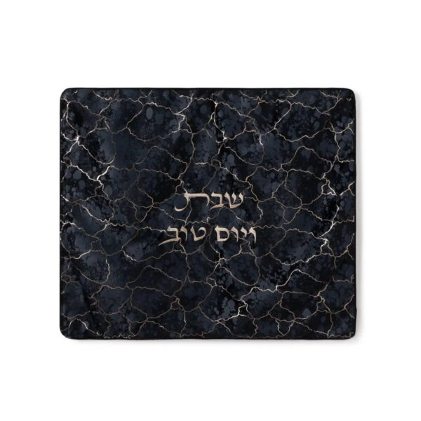 ⁦כיסוי לחלה שחור עם זהב⁩ – תמונה ⁦2⁩